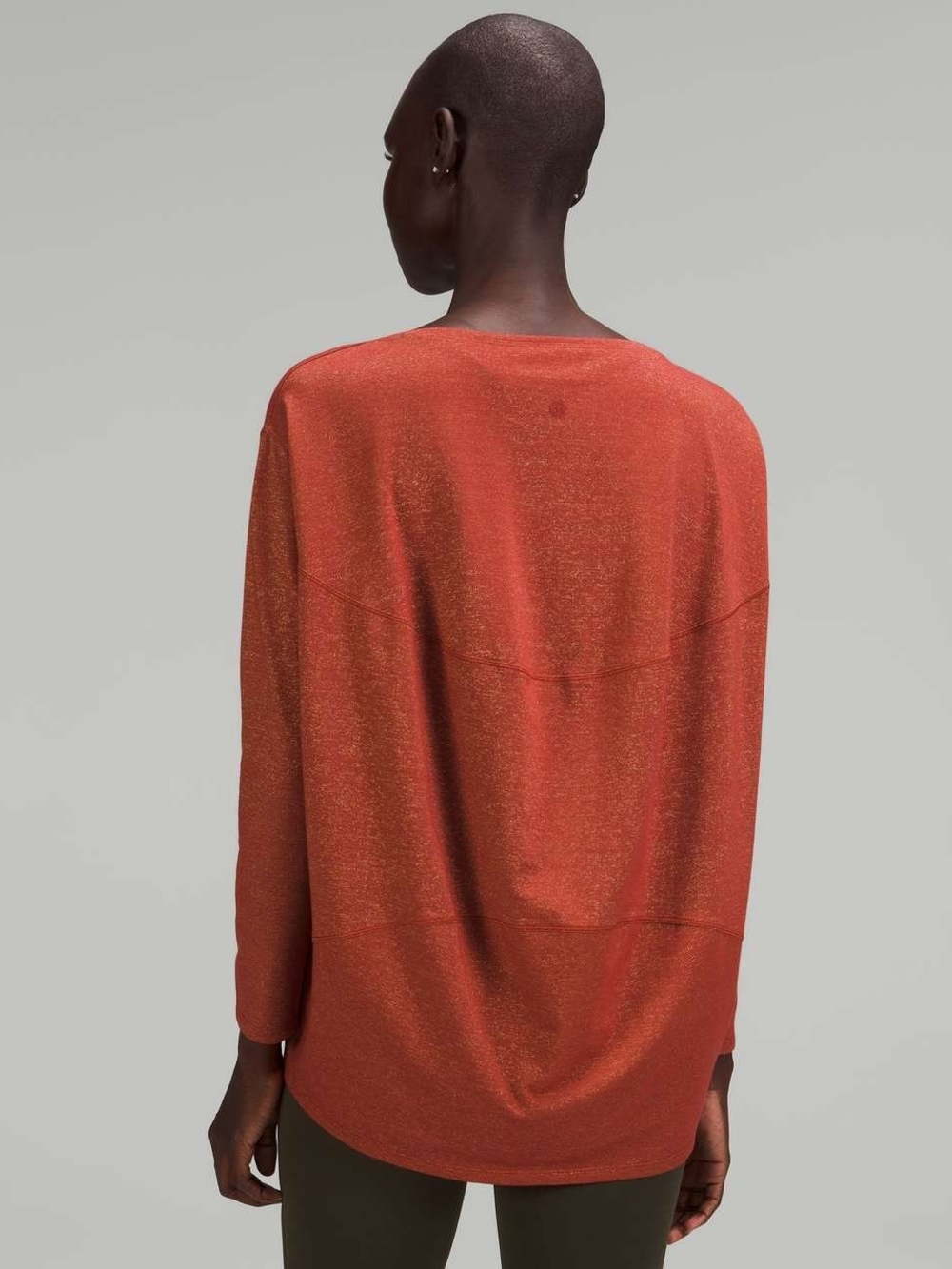 Lululemon Back in Action Long Sleeve Shirt  Spark in Rust Orange